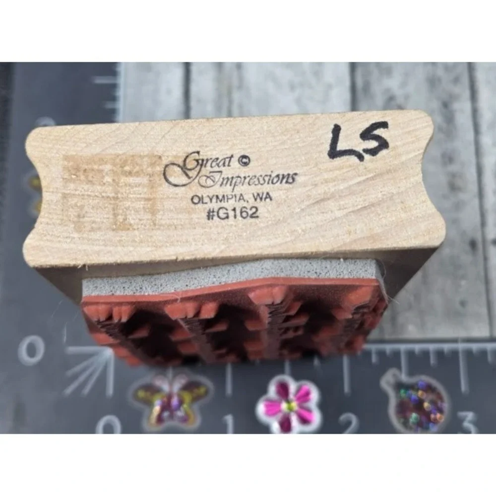 Great Impressions You're My Friend Give Flower Heart G162 Rubber Stamp Wood #K47